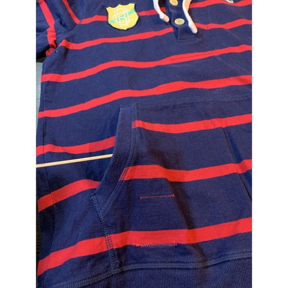 Canterbury Uglies Hoodie Men’s Medium Pullover Pocket Stripes Blue Red Australia - Picture 16 of 16